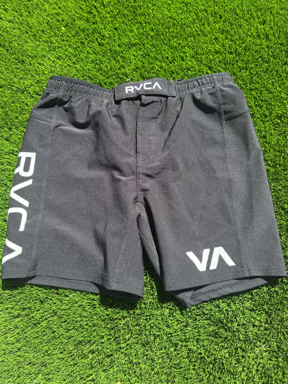 RVCA Black Shorts with White Logos